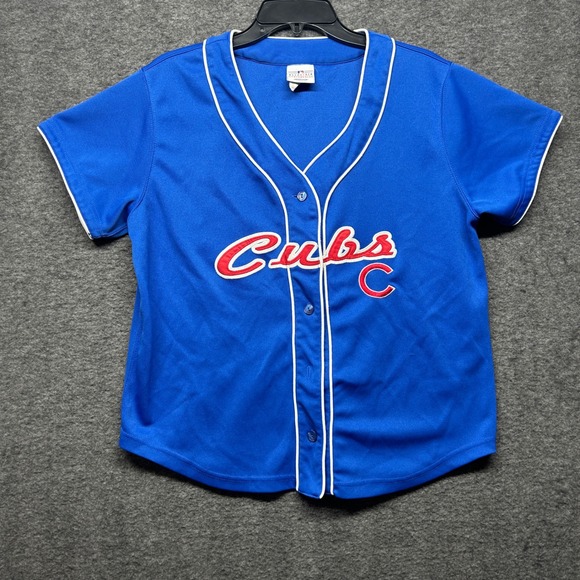 Chicago Cubs MLB Lady Slugger Baseball Jersey Blue Large L Womens - Picture 1 of 8